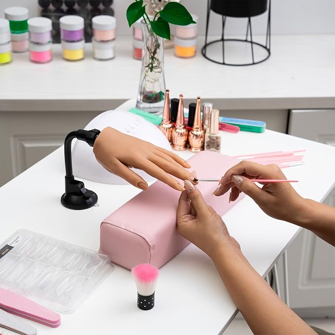 Silicone nail practice hand for