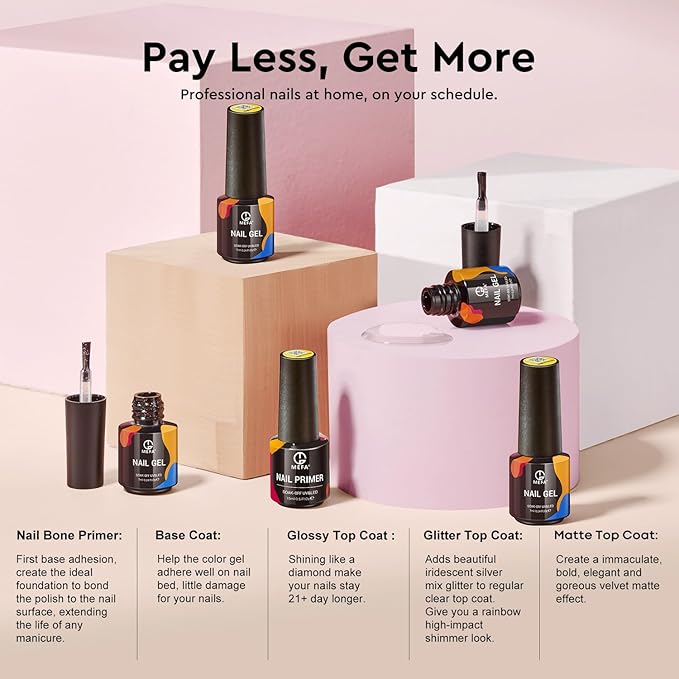 Mefa 47 pcs gel nail