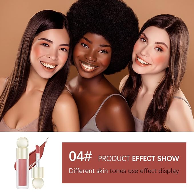 Liquid Blush, Matte Liquid Cream Makeup Dual Use for Girl