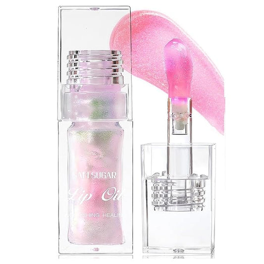 Magic Color Changing Lip Oil, Plumping Moisturizing Lip Gloss Oil, Long Lasting Nourishing Non-sticky Fresh Texture. (Pearlescent)