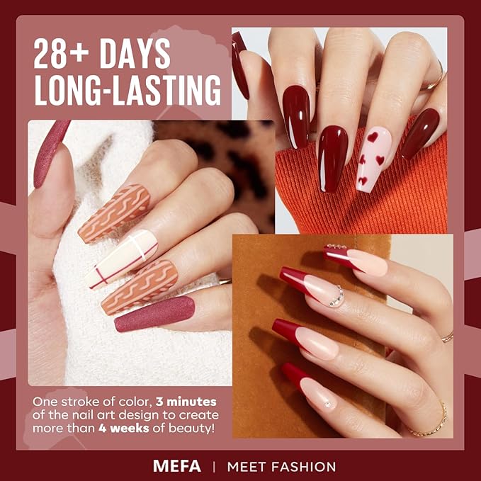 Mefa fall winter gel nail