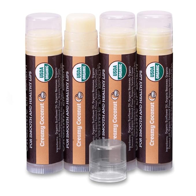 USDA Organic Lip Balm 4-Pack by