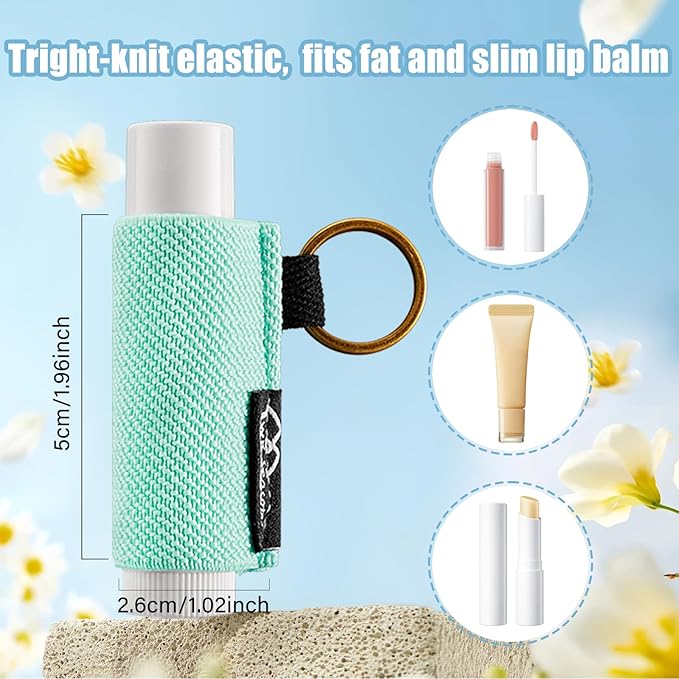 WK IEASON 10PCS Lip Balm Holder Keychain Bulk Gloss