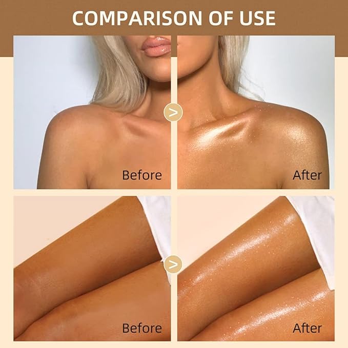 Shimmer Body Luminizer 5 Color Waterproof Smooth Face 80 ML