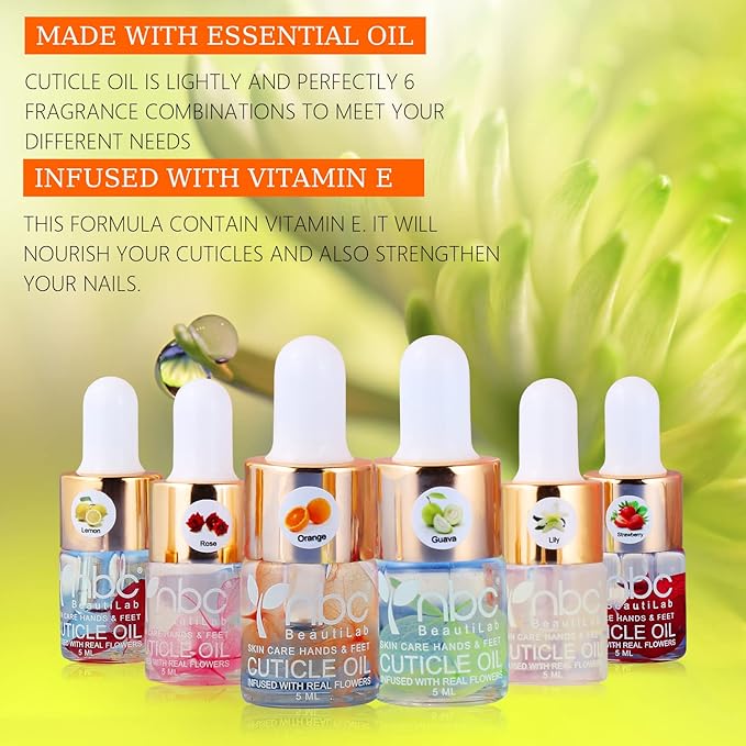 Cuticle Oil, 6Pcs Nail Cuticle
