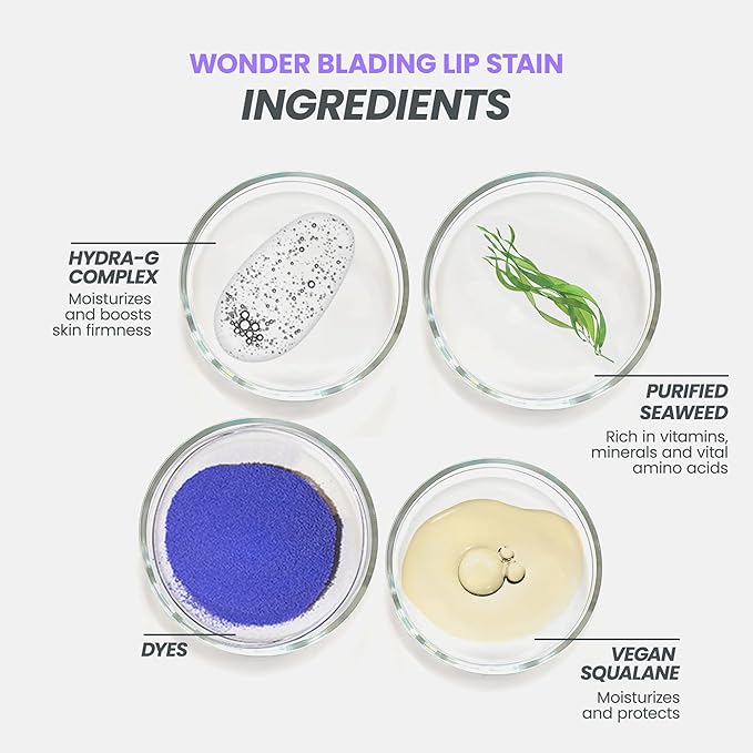 Wonderskin Wonder Blading Lip Stain Peel Off and Reveal Kit - Long Lasting, Waterproof Nude Lip Tint, Transfer Proof Natural Makeup Stain Kit (Bella)