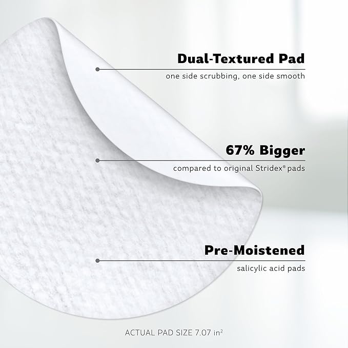 Stridex xl face body pads,