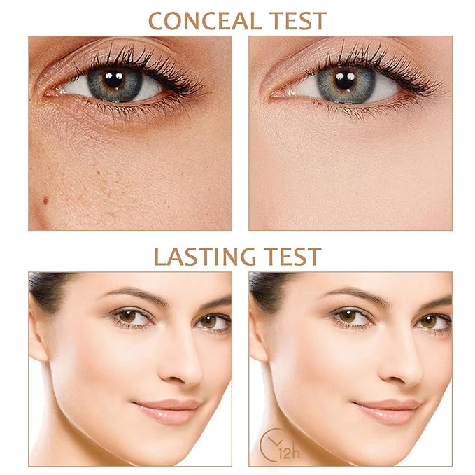 2 Pcs BB Cream Full Coverage Foundation,Hydrating Natural skin tone)