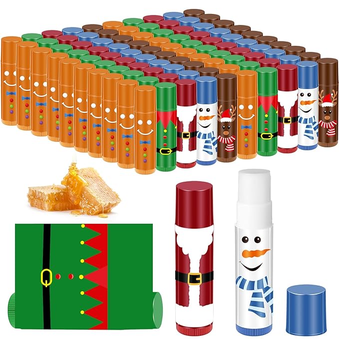 100 Pcs Christmas Lip Balm Lip