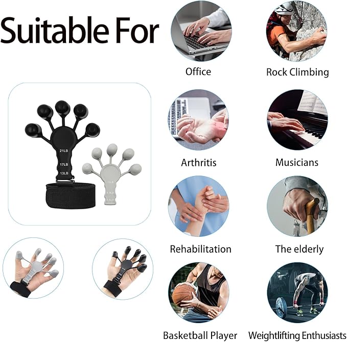 Gripster, 2PCS Hook Grip Strength Trainer 2023 Upgraded