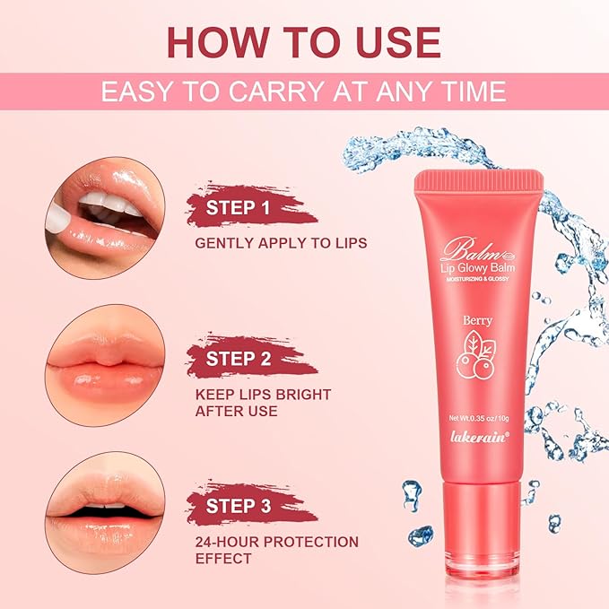 Lip Glowy Balm, Tinted Lip Balm Moisturizing