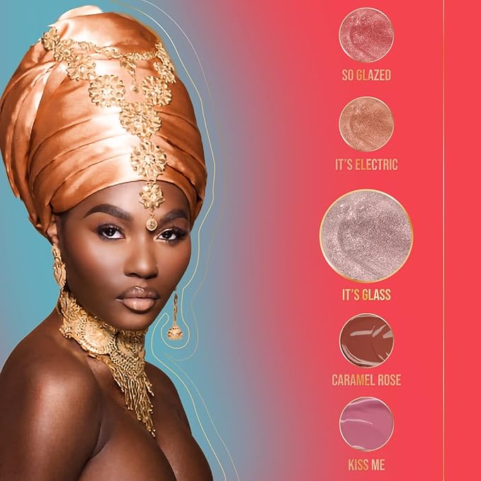 Juvia's Place Lip Gloss Glass It's Glass - Clear, Super Shine,16 oz., Plump, Long Lasting Non-Sticky Luscious High Shine, Glides on Richly Glossy and Smooth