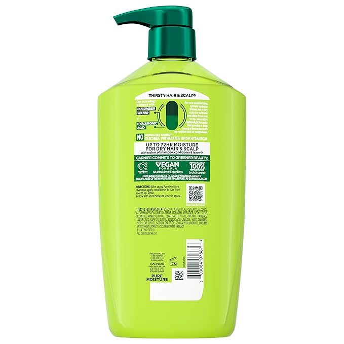Garnier Fructis Pure Moisture Hydrating Conditioner for Dry Hair and Scalp, 32.3 Fl Oz, 1 Count (Packaging May Vary)