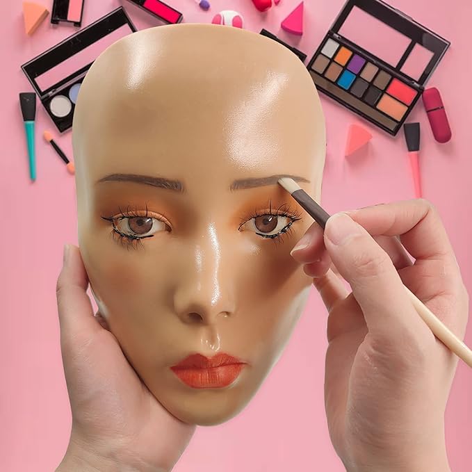 3D Makeup Practice Face,Reusable Makeup Mannequin Face