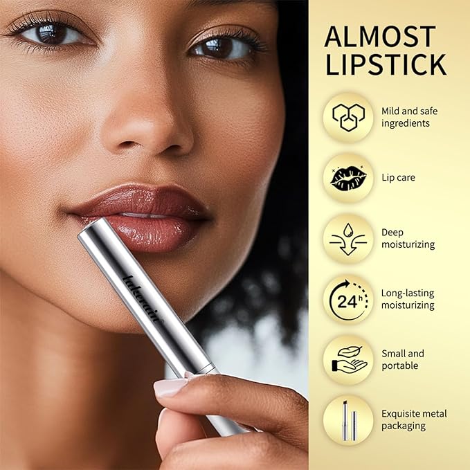 2PCS Honey Lipstick Tinted Lip Balm - Sheer Hydrating Lipstick for All Skin Tones - Moisturizing Lip Color, Nourishing Lip Balm with a Hint of Natural Black Cherry Tint