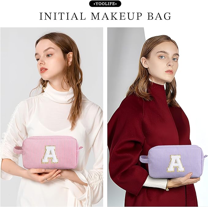 YOOLIFE Makeup Bag - Initial