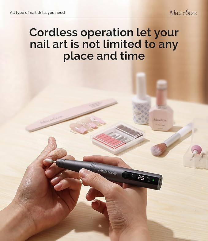 Melodysusie cordless electric nail drill