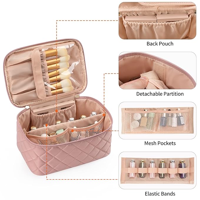 Ocheal makeup bag, portable cosmetic