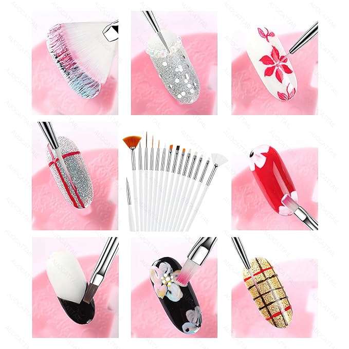 Auocattail nail art tool set