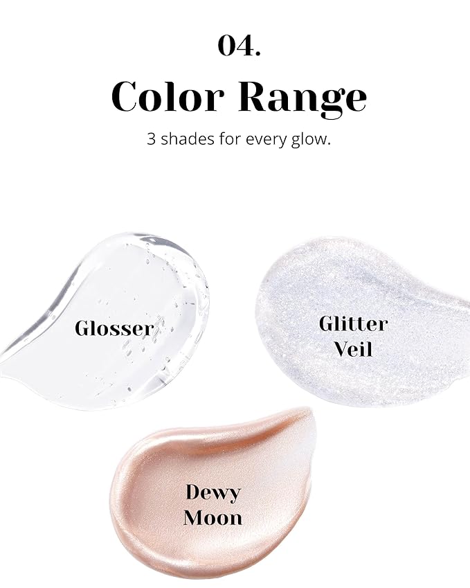Glint Liquid Gel Highlighter (Dewy Moon, 0.) - Nose, Lips. 1oz