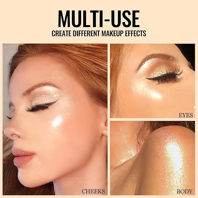 Erinde Face Highlighter Palette, Matte Face Illuminator Palette,