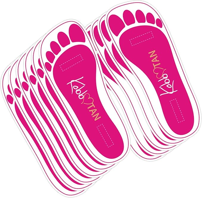 60 Pairs(120feets) Spray Tan Feet Pads for Sunless Spray Tanning in Pink