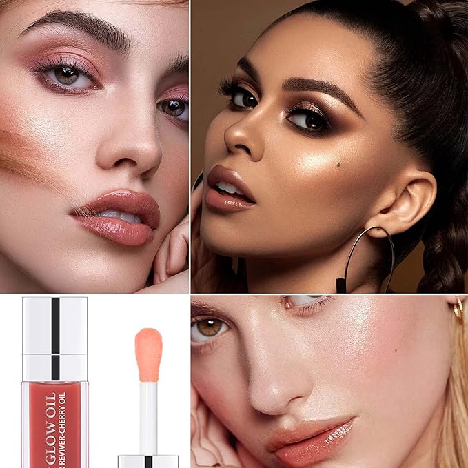 Lip Glow Oil,Clear Plumping Lip Oil Waterproof Glow