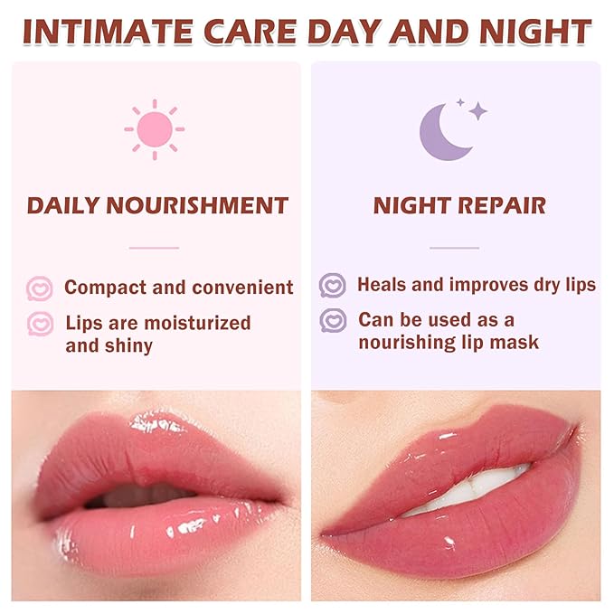 NVLEPTAP 3PCS Lip Glowy Balm Lip Sleeping