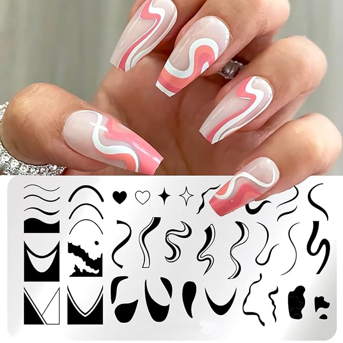1 pcs french nail stamping