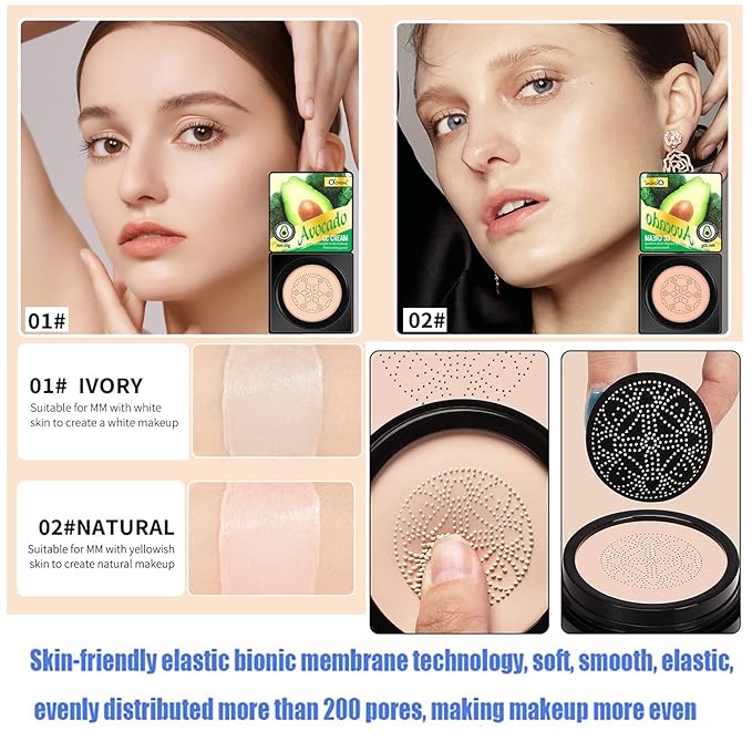 Mushroom Head Air Cushion CC Cream,, Moisturizing BB white) (#01)