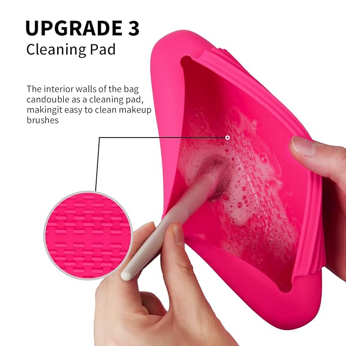 Silicone makeup brush holder travel
