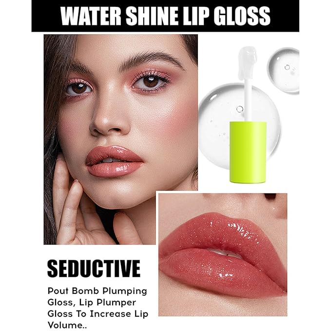 4 Colors Fat Oil Lip Gloss, Lip Oil Lip Glaze Hydrating Lip Glow Oil Big Brush Head Moisturizing Lip Gloss, Shiny Transparent Tinted Plumping Lip Oil Long Lasting Nourishing Non-sticky (03#)
