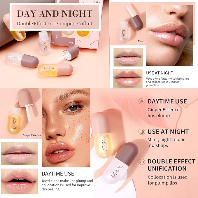 DEROL Lip Plumper Set,Natural Lip Plumper