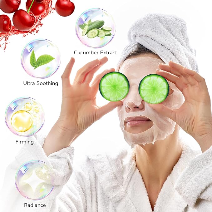 24 Pcs Fruits Beauty Facial Hand Cooling