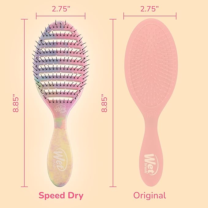 Wet Brush Speed Dry Hair Brush - Stripes (Color Wash) - Vented Design and Ultra Soft HeatFlex Bristles Are Blow Dry Safe With Ergonomic Handle Manages Tangle and Uncontrollable Hair - Pain-Free
