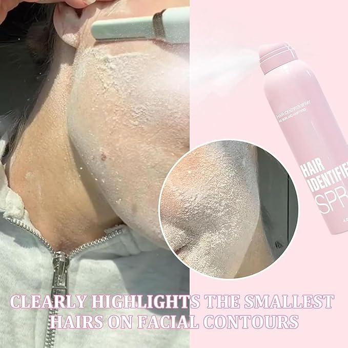 Hair Identifier Spray for Face Shaving, Body Hair Identifying Spray Plus Razor