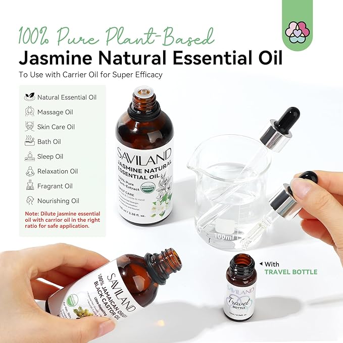 SAVILAND Jasmine Essential Oil for