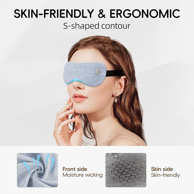 Graphene heated eye mask -