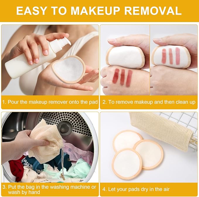 Reusable makeup remover pads -