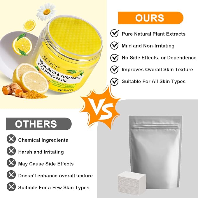 Turmeric kojic acid cleansing pads