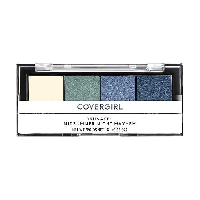 COVERGIRL Trunaked Quad Eyeshadow Palette, Night Mayhem, Midsummer Night Mayhem, 0.06 Ounce