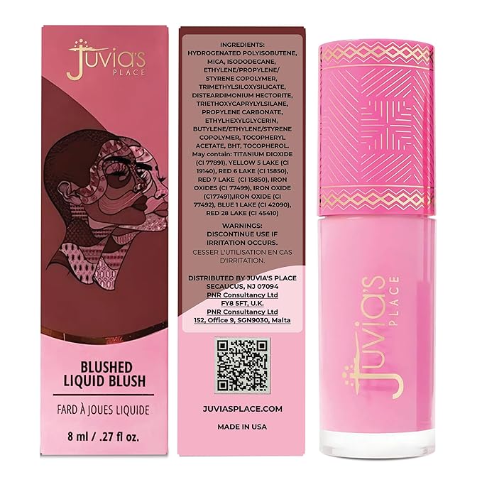 Juvia's Place Blushed Liquid Blush BlushLily - Dewy Tint Cheeks Makeup Glow Pigment Effortless Beauty Long Lasting Cosmetics Soft Creamy Natural Buildable All Skin Color Light Flawless Finish Blend