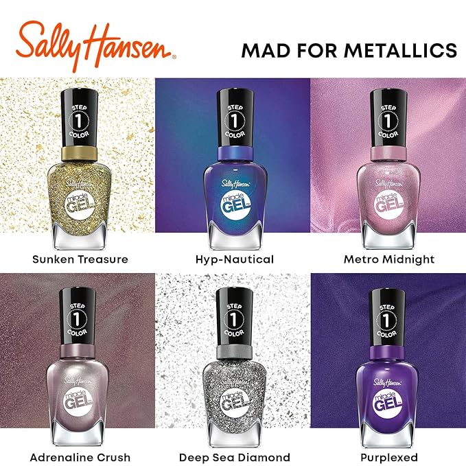 Sally Hansen Miracle Gel Nail Polish, Shade Sunken Treasure #777 (Pack of 2)