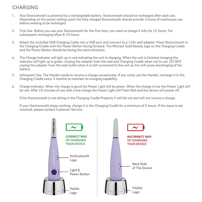 Michael Todd Beauty Sonicsmooth Dermaplane Razor for Women Face + Eyebrow trimmer Dermaplaning System - Peach Fuzz Remover - 8 Weeks of Dermaplaning Blades