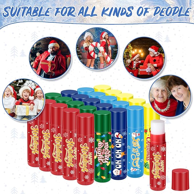 100 Pcs Christmas Lip Balm Lip