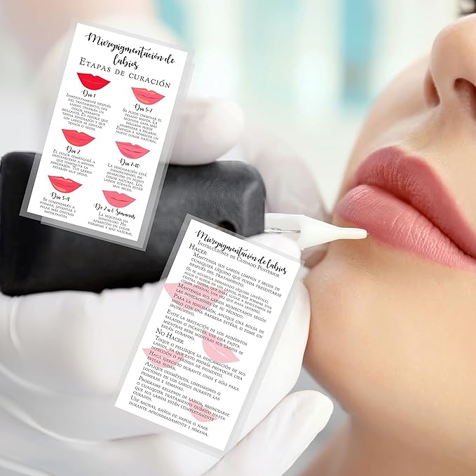 Spanish Lip Blush Aftercare Card |