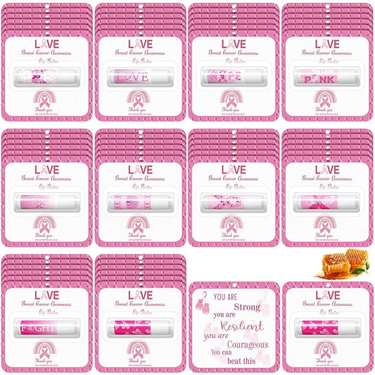 30 Pack Breast Cancer Awareness Favors Balms