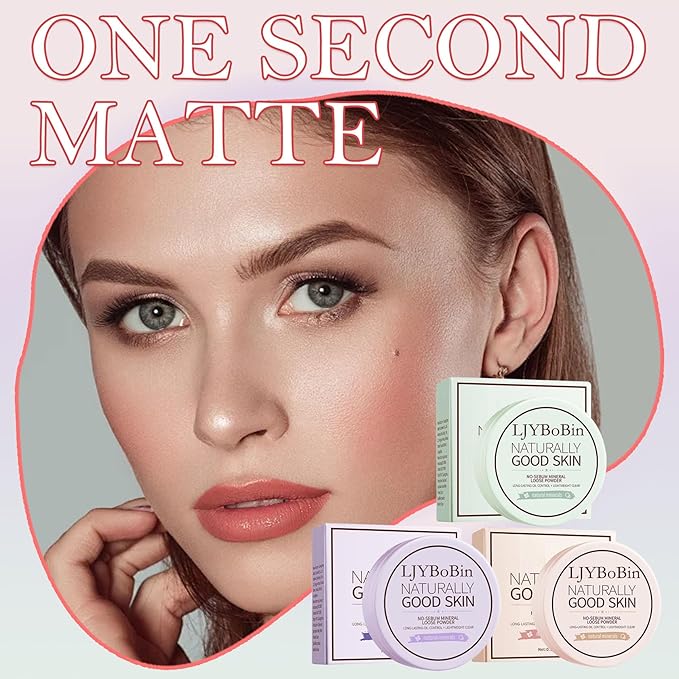3PCS Loose Setting Powder Set,Lightweight Long Lasting Oil Skin Types