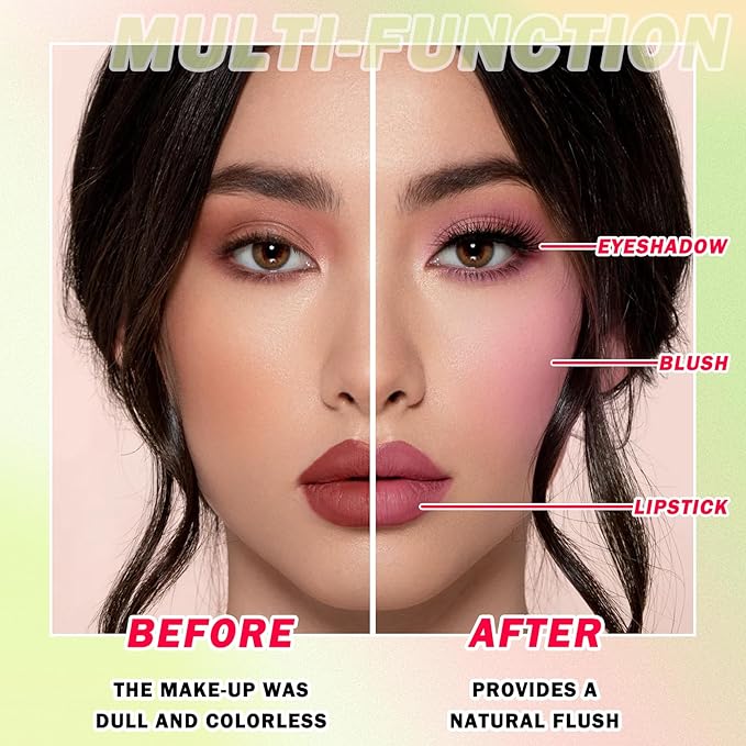 Multi-Use Cream Blush Stick,Soft Smooth Makeup Blush Stick Skin Types