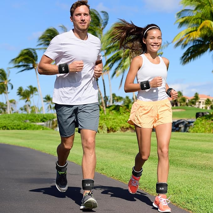 4 Pairs Wrist Leg Weights for Women Ankle 1lbs 2lbs 2lbs Each